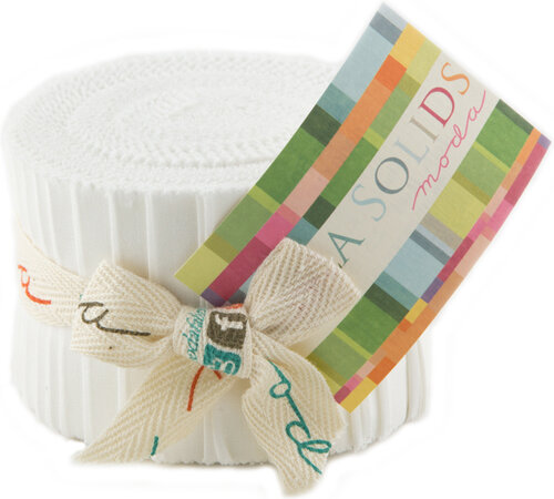 White Bella Solids - Junior Jelly Roll