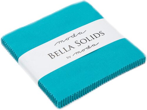 Bella Solids Turquoise - Charm Pack