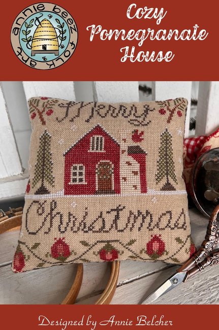 Cozy Pomegranate House - Christmas Cross Stitch Pattern