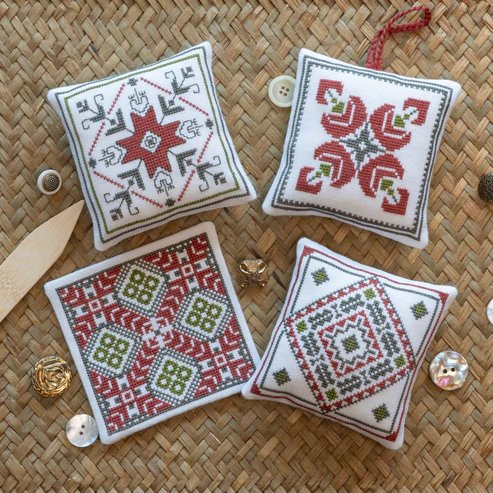 Aegean Ornaments Red - Cross Stitch Kit