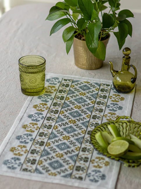 Aegean Arbor Table Runner - Cross Stitch Kit