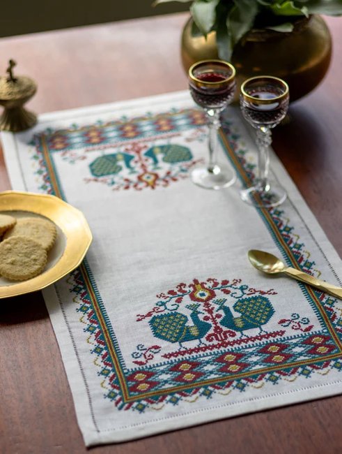 Vlachernai Peacocks - Cross Stitch Kit