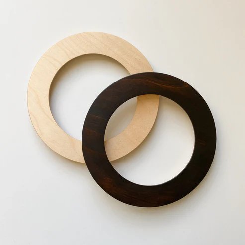 Avlea 6" Frames - Circle Walnut Stain Finish