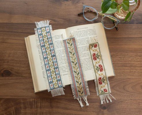 Folk Fabric Sampler Ivory - Cross Stitch Pattern