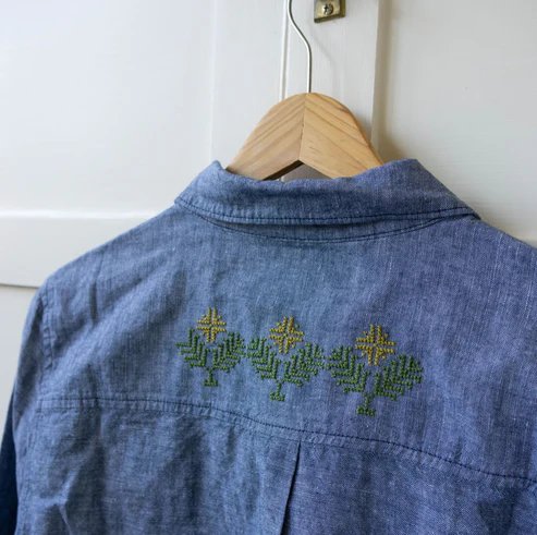 Folk Flourish Woodlands - Cross Stitch Pattern