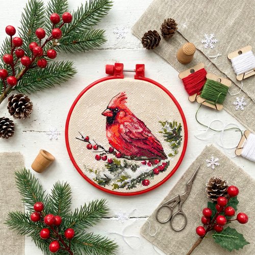 Winter Cardinal - Cross Stitch Kit
