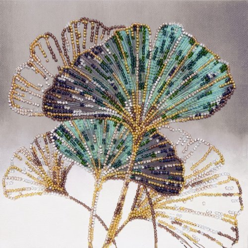 Emerald Leaves - Bead Embroidery Kit