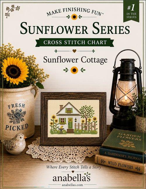 Sunflower Collection: Sunflower Cottage - Cross Stitch