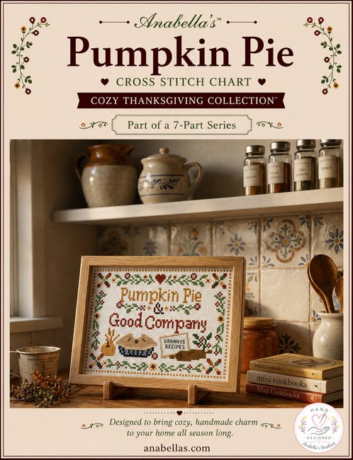 Cozy Thanksgiving: Pumpkin Pie - Cross Stitch Pattern