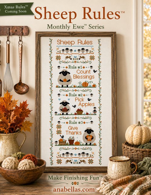 Monthly Ewe: Sheep Rules - Cross Stitch Pattern