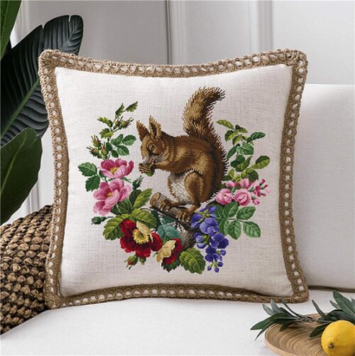 Flowers & Squirrel - Cross Stitch Pattern