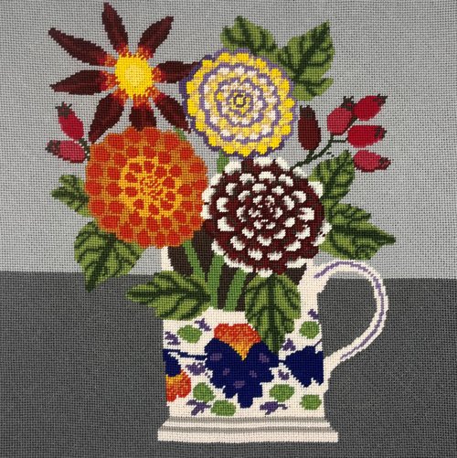 Orange Dahlia - Needlepoint / Tapestry Kits