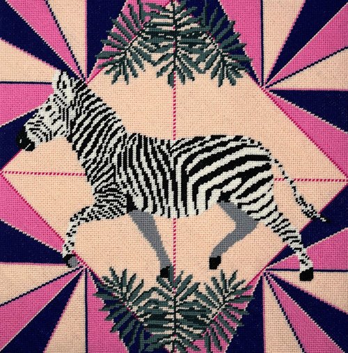 Zebra - Vibrant Colourway - Needlepoint / Tapestry Kits