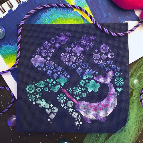 Candypop Narwhal - Cross Stitch Pattern