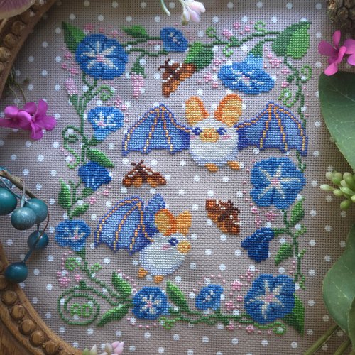 Ghost Bat Sampler - Cross Stitch Pattern