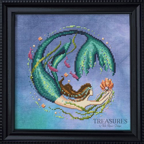 Treasures: Blue Lagoon Mermaid - Cross Stitch Pattern