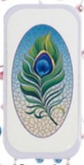 Peacock Feather - Bead Hide Tin