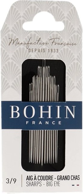 Bohin Ordinary Big Eye Sewing Needles - Assorted Sizes 9/3