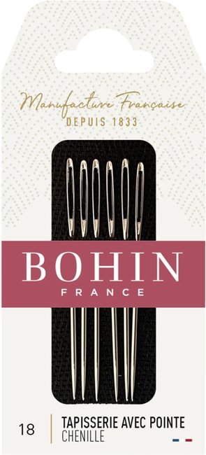 Bohin Embroidery Big Eye Needles - Size 18