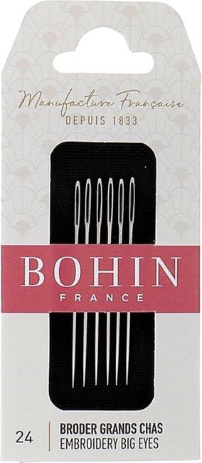 Bohin Embroidery Big Eye Needles - Size 24