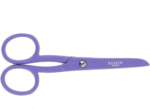 Bohin Flat Blade Epoxy Scissors 4.5" - Purple