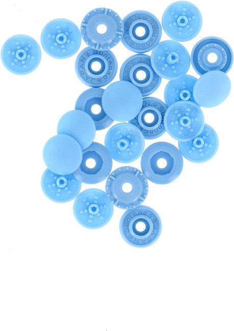 Finger Snap Buttons 9mm - Sky Blue 8 ct. 