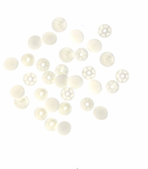 Finger Snap Buttons 13mm - White 8 ct. 