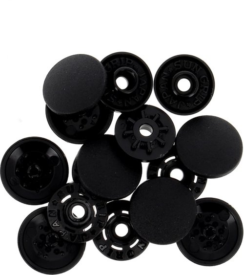 Finger Snap Buttons 13mm - Black 8 ct. 
