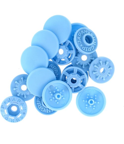 Finger Snap Buttons 13mm - Sky Blue 8 ct. 