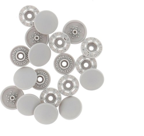 Finger Snap Buttons 13mm - Grey 8 ct. 