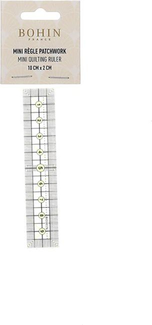 Bohin Mini Quilting Ruler 10cm x 20cm