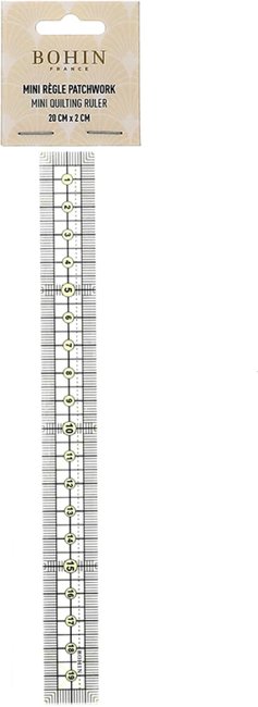 Bohin Mini Quilting Ruler 2cm x 20cm
