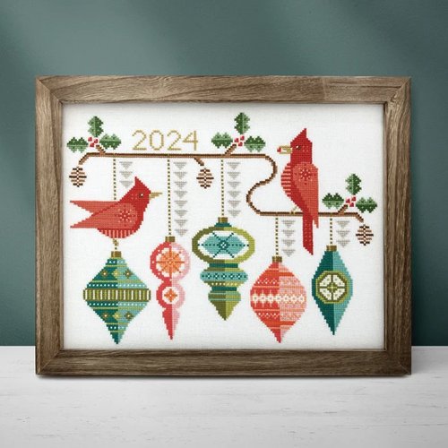 Bauble Birds - Christmas Cross Stitch Pattern