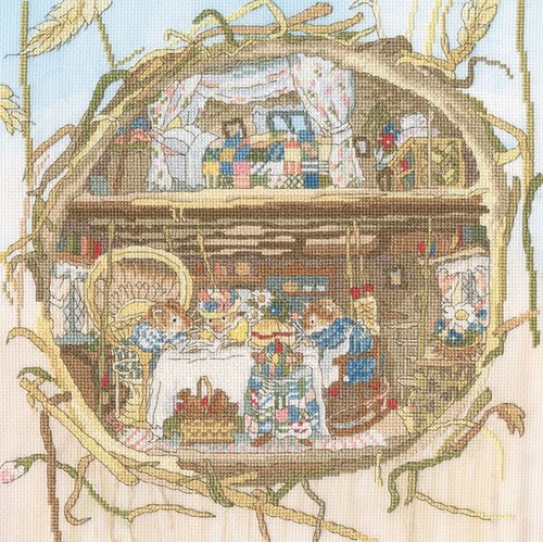 Tea With The Harvest Mice - Cross Stitch Kit