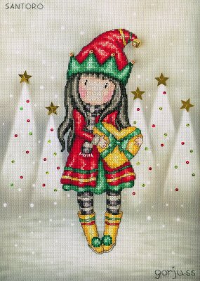 Jingle Belle Gorjuss Collection - Christmas Cross Stitch Kit