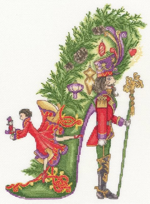 Bothy Threads Kit Punto Croce 'Neve Baby' – 26x26 Cm Su Tela Aida Zweigart