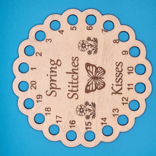 Spring Stitches Butterfly Kisses - Circle Floss Organizer