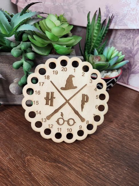 Harry Potter Crossed Wands Circle - Floss Organizer
