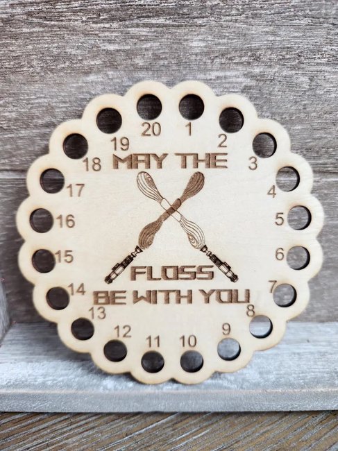 May The Floss Be With You Circle - Floss Organizer
