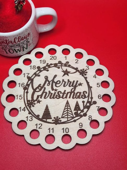 Merry Christmas Circle - Floss Organizer