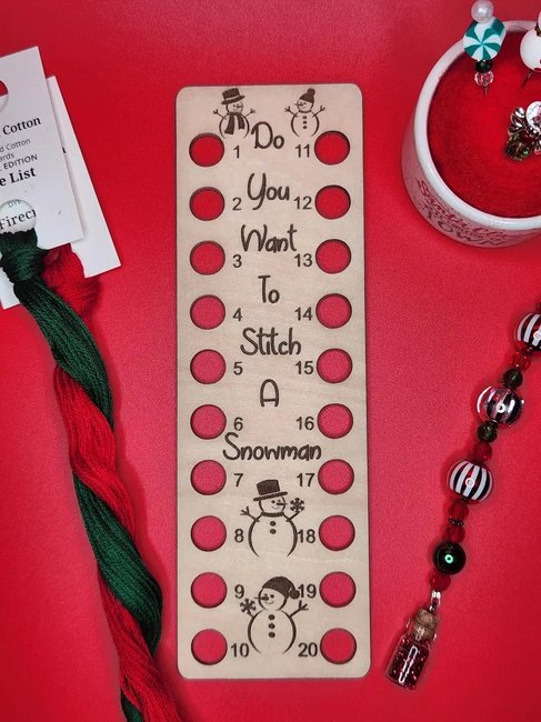 Stitch A Snowman Rectangle - Floss Organizer