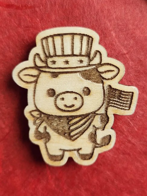 Patriotic Cow - Magnetic Needle Minder