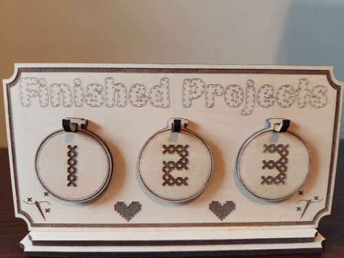 W.I.P. (Works in Progress) Counter - Wooden Display Board