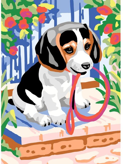 Puppy - Printed Tapestry Canvas Needlepoint