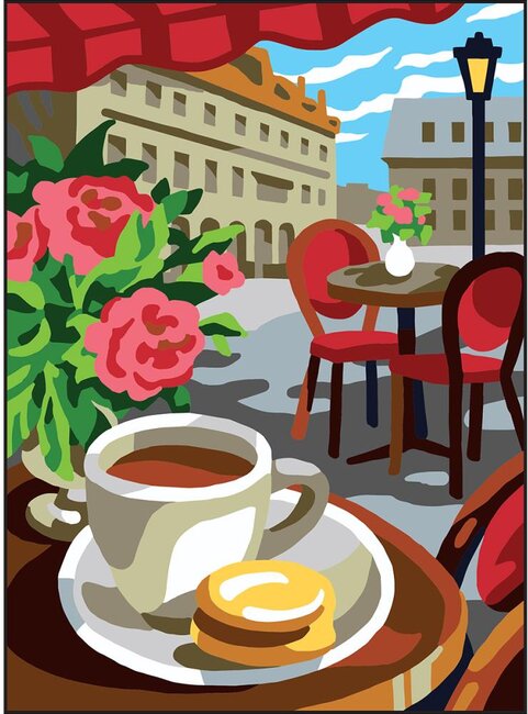 Cafe - Printed Tapestry Canvas Needlepoint