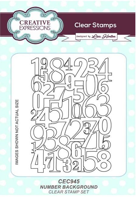 Number Background - Creative Expressions Clear Stamp