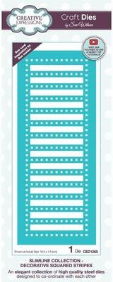 Decorative Squared Stripes - Slimline Craft Die