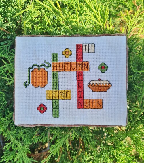Cute Embroidery By Kate Spring Crossword Cross Stitch Pattern 123Stitch