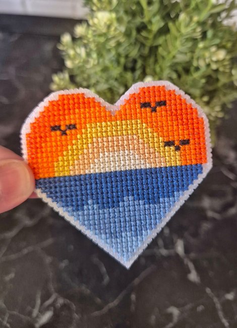 Sunset Heart - Cross Stitch Pattern