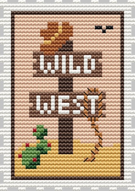 Wild West Stamp - Cross Stitch Pattern